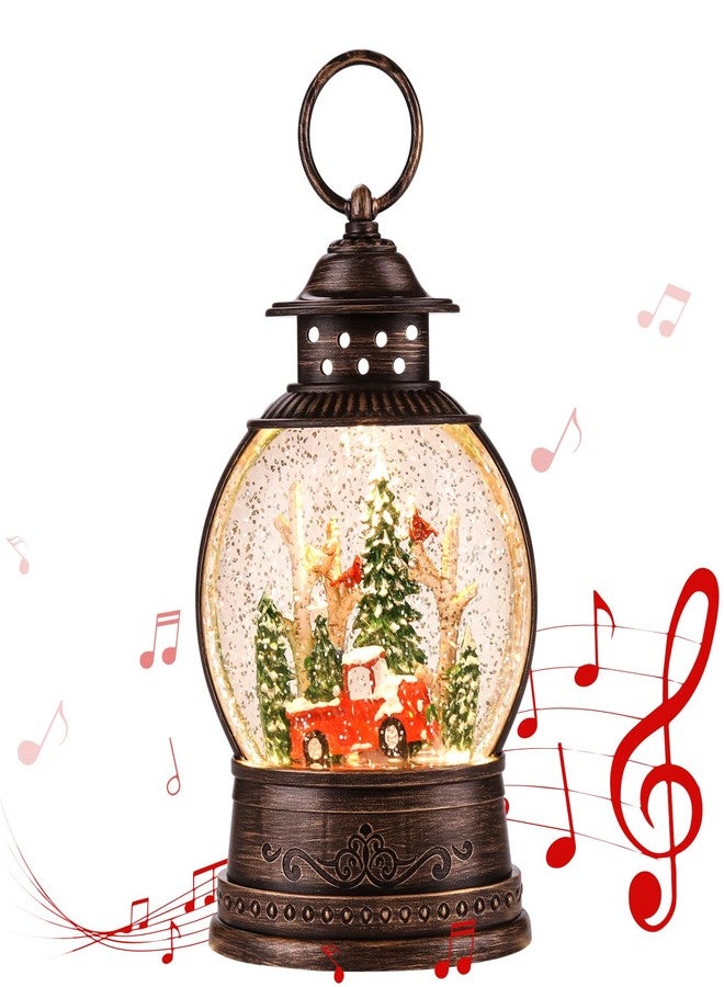 JEDAWN زينة عيد الميلاد الداخلية - 8 أغاني عيد الميلاد، كرة ثلجية موسيقية متلألئة لتزيين شجرة عيد الميلاد، ديكور منزلي داخلي للعطلات، هدايا حفلات العطلات. - Image 1